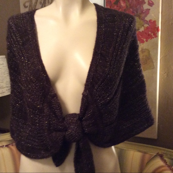 Caslon Sweaters - Caslon brown metallic mohair shrug sweater OS new